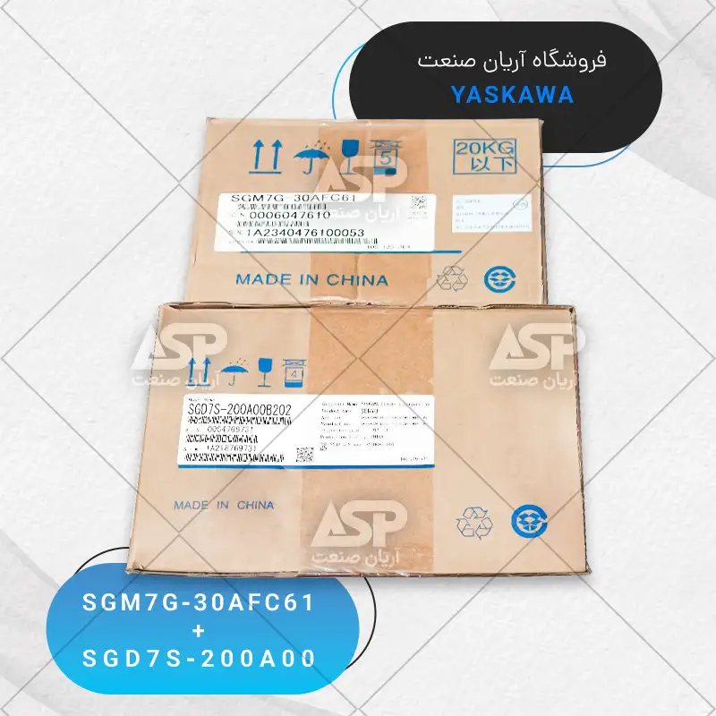 سرو پک یاسکاوا سری sigma7، توان 2.9KW، سرعت 1500RPM، بدون ترمز، همراه کابل انکدر،کابل قدرت و کانکتور 50 پین